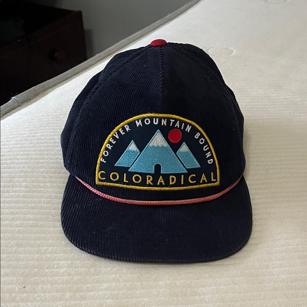 Navy Blue Corduroy Hat